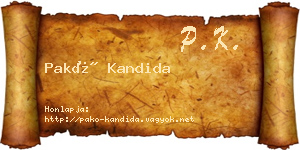 Pakó Kandida névjegykártya